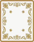 Ornate Golden Snowflake Border Rug