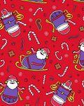 Christmas Santa Sleigh Candy Cane Fun Rug