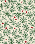 Forest Green Pine Sprig Berry Rug