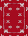 Red White Crystal Starlet Border Rug