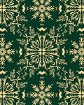 Deep Green Golden Starburst Bloom Rug