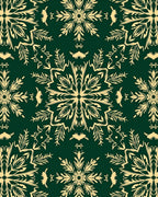 Deep Green Golden Starburst Bloom Rug