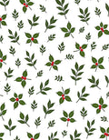 Green Holly Berry Botanical Scatter Rug