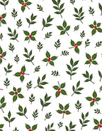Green Holly Berry Botanical Scatter Rug