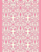Pink Baroque Floral Symmetry Rug
