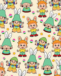 Joyful Bunny Children Spring Celebration Rug