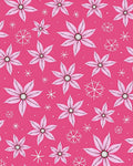 Pink Petal Snowflake Collage Rug