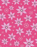 Pink Petal Snowflake Collage Rug