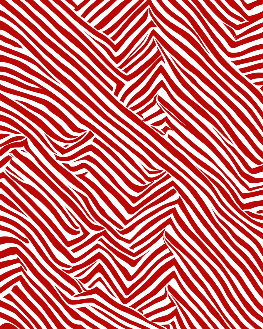 Bold Red Striped Abstract Rug