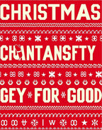 Christmas Red Festive Mittens Rug