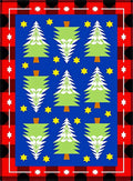 Red Buffalo Plaid Christmas Tree Stars Rug