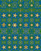 Emerald Gold Blue Medallion Rug