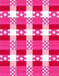 Pink Red Polka Dot Gingham Rug