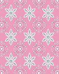 Pink Floral Snowflake Medallion Repeat Rug