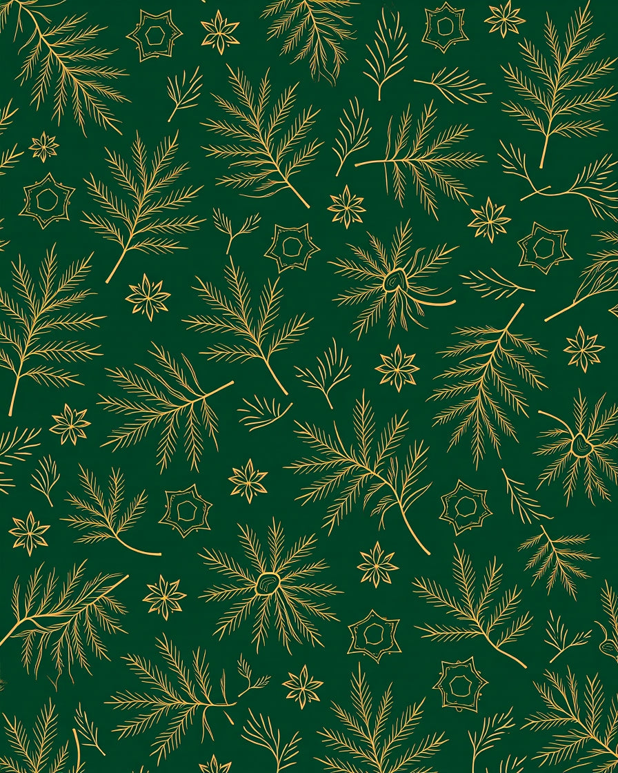 Golden Pine Woodland Medallion Rug