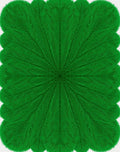 Emerald Green Feathered Fan Rug