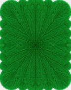Emerald Green Feathered Fan Rug