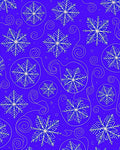 Electric Blue Winter Snowflake Swirls Rug