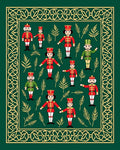 Emerald Green Nutcracker Soldiers Border Rug