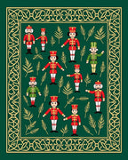 Emerald Green Nutcracker Soldiers Border Rug