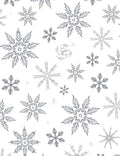 Silver Gray Snowflake Collage Rug