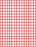 Bold Red Grid Check Rug