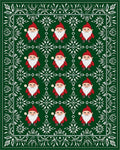 Green Gnome Red Hat Snowflake Medallion Rug