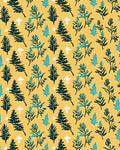 Winter Evergreen Foliage Yellow Rug