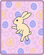 Whimsical Tan Bunny Round Shapes Rug