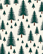 Dark Green Pine Forest Scattered Rug