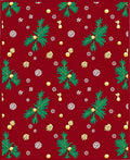 Red Green Gold Holiday Botanical Medley Rug