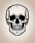 Monochromatic Black Skull Face Rug