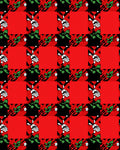 Red Plaid Floral Grove Rug