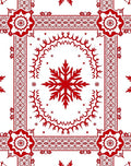 Floral Starburst Snowflake Composition Rug