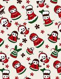 Playful Red Christmas Character Scatter Rug