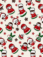 Playful Red Christmas Character Scatter Rug