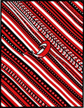 Bold Red Black Diagonal Stripe Rug