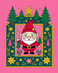 Whimsical Gnome Forest Stars Rug