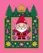 Whimsical Gnome Forest Stars Rug