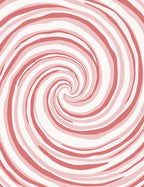 Coral Pink Swirl Wave Rug