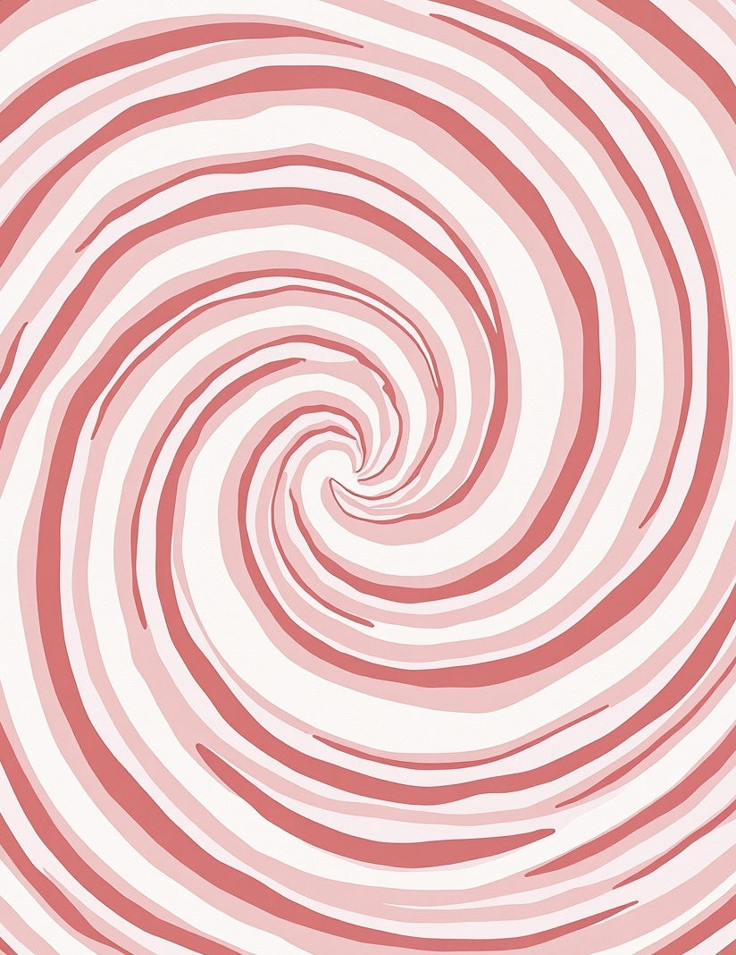 Coral Pink Swirl Wave Rug