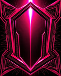 Vibrant Neon Pink Geometric Octagon Rug