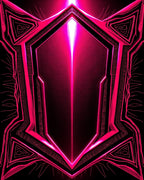 Vibrant Neon Pink Geometric Octagon Rug