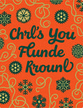 Orange Snowflakes With Leafy Swirls Rug