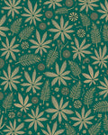 Emerald Green Palm Frond Collage Rug