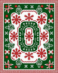 Rustic Red Snowflake Christmas Garden Rug