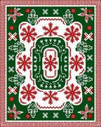 Rustic Red Snowflake Christmas Garden Rug