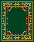 Vintage Gold Red Floral Border Rug