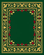 Vintage Gold Red Floral Border Rug