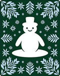 Festive Snowman Winter Garden Rug